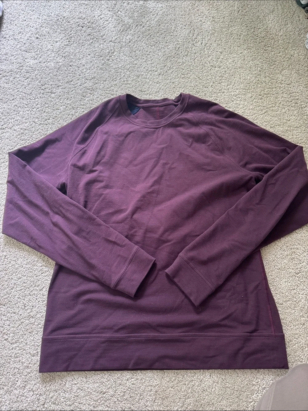LULULEMON Maroon Long Sleeve Thermal Top L
